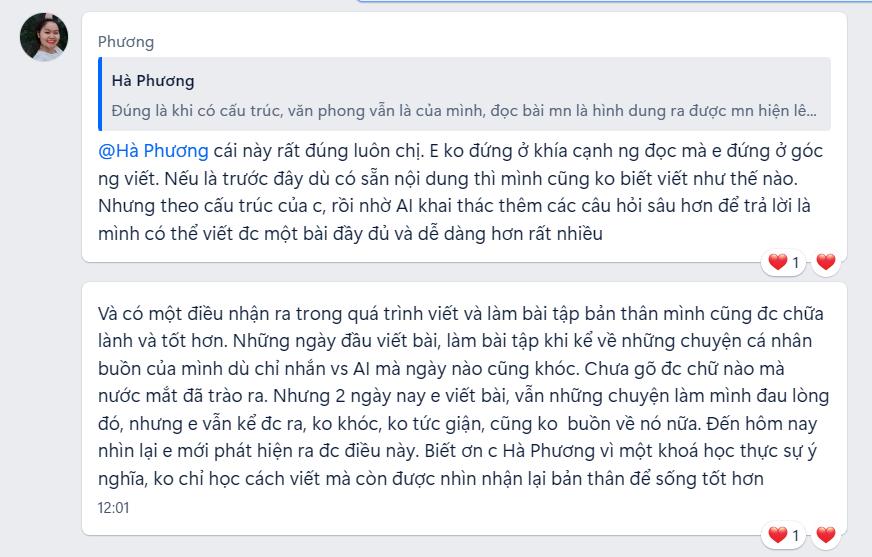 Phản hồi thực tế của học viên Viết Như Hơi Thở, ảnh 4
