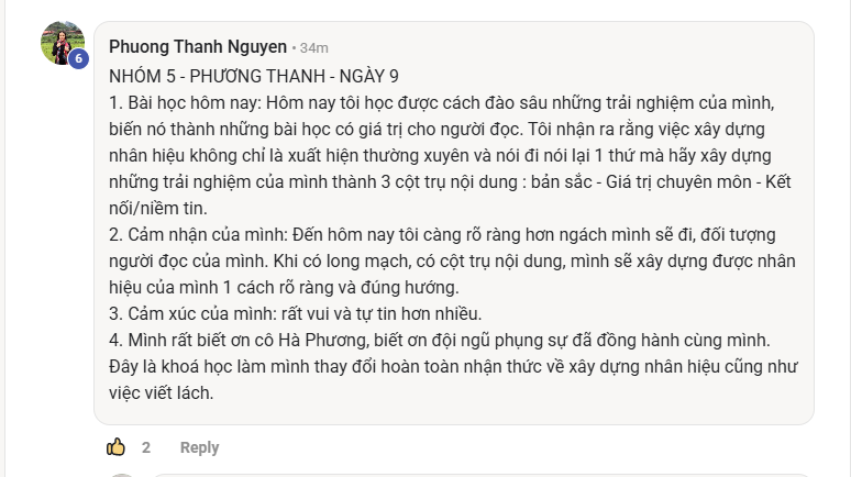 Phản hồi thực tế của học viên Viết Như Hơi Thở, ảnh 6
