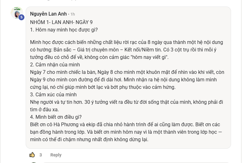 Phản hồi thực tế của học viên Viết Như Hơi Thở, ảnh 9