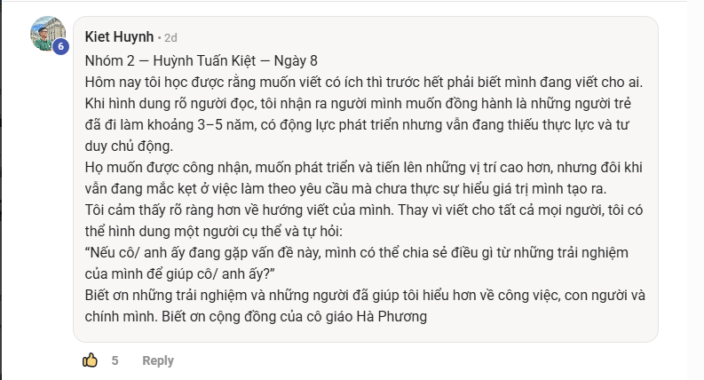 Phản hồi thực tế của học viên Viết Như Hơi Thở, ảnh 11