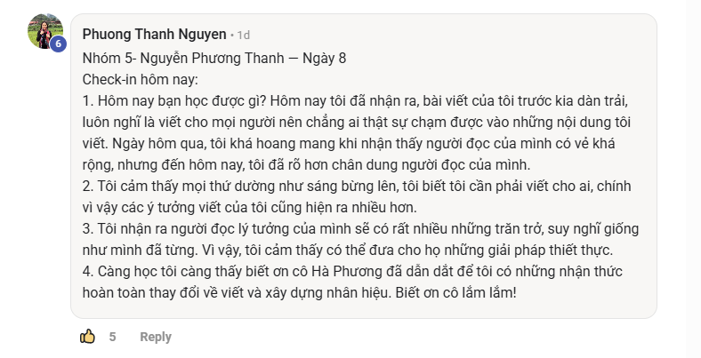 Phản hồi thực tế của học viên Viết Như Hơi Thở, ảnh 13
