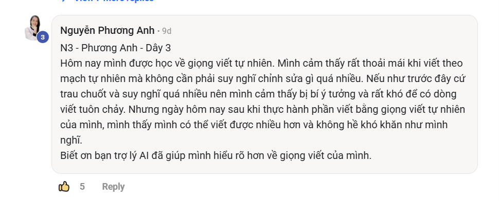 Phản hồi thực tế của học viên Viết Như Hơi Thở, ảnh 54