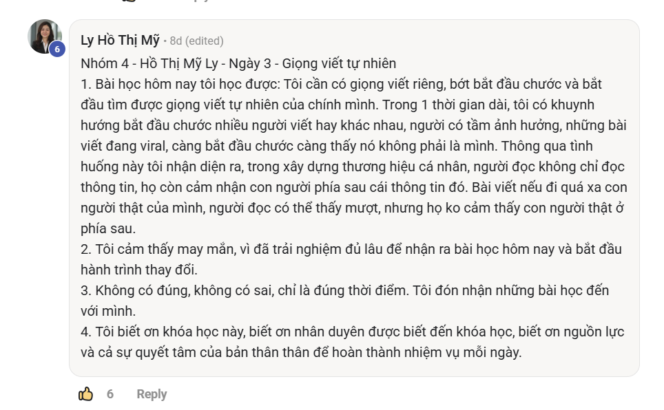 Phản hồi thực tế của học viên Viết Như Hơi Thở, ảnh 55