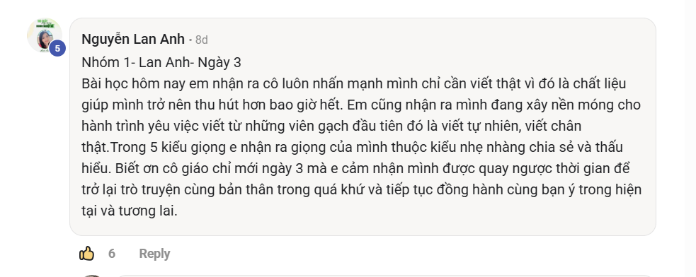 Phản hồi thực tế của học viên Viết Như Hơi Thở, ảnh 56