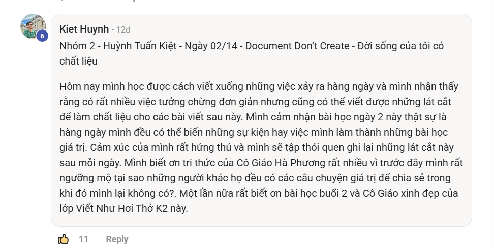 Phản hồi thực tế của học viên Viết Như Hơi Thở, ảnh 61