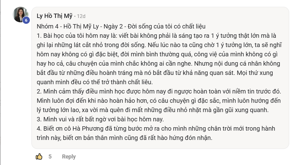 Phản hồi thực tế của học viên Viết Như Hơi Thở, ảnh 68