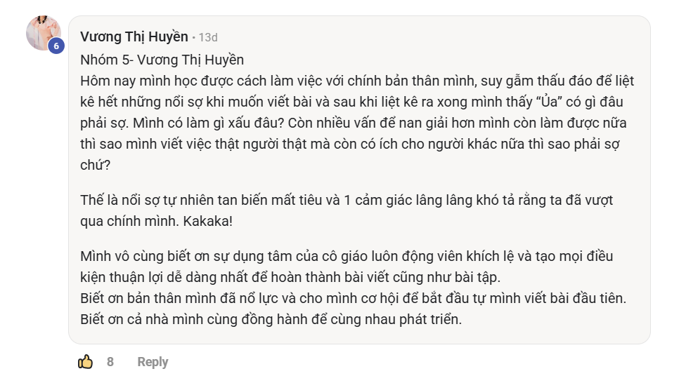 Phản hồi thực tế của học viên Viết Như Hơi Thở, ảnh 79