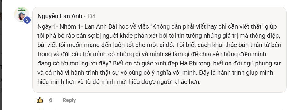 Phản hồi thực tế của học viên Viết Như Hơi Thở, ảnh 82