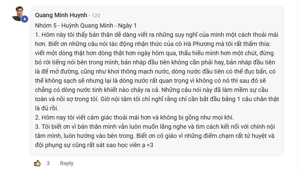 Phản hồi thực tế của học viên Viết Như Hơi Thở, ảnh 86