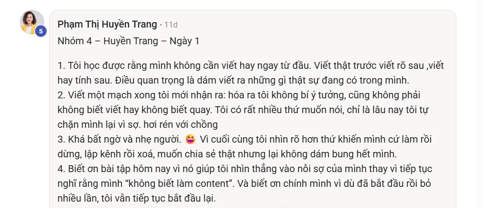 Phản hồi thực tế của học viên Viết Như Hơi Thở, ảnh 87