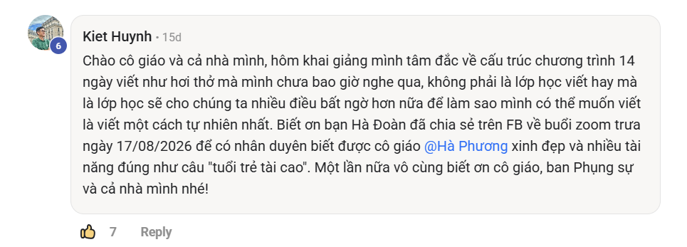 Phản hồi thực tế của học viên Viết Như Hơi Thở, ảnh 93